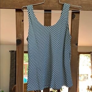 Vintage silk houndstooth top